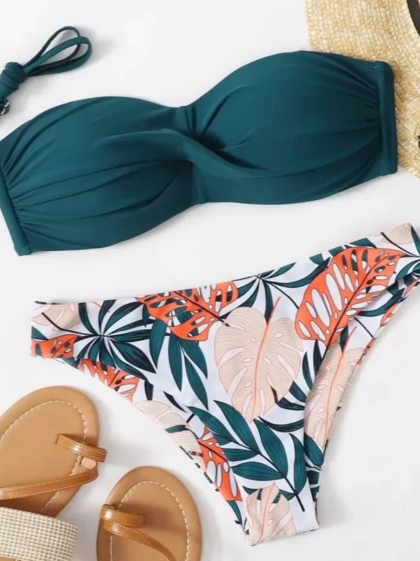 Biquínis de Verão Femininos, Maiôs com Bojo, Moda Praia, Conjunto de Biquíni Estilo Brasileiro, Roupa de Banho para Praia ou Piscina
