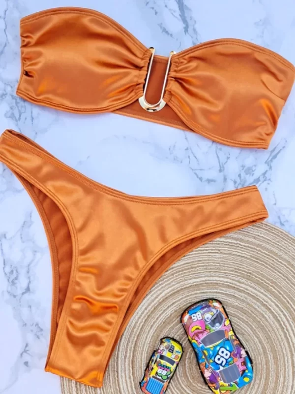 Cikini – Maiô Feminino em Uma Peça, Decote Profundo nas Costas, Roupa de Banho Sexy com Decote em V para o Verão, Praia e Piscina