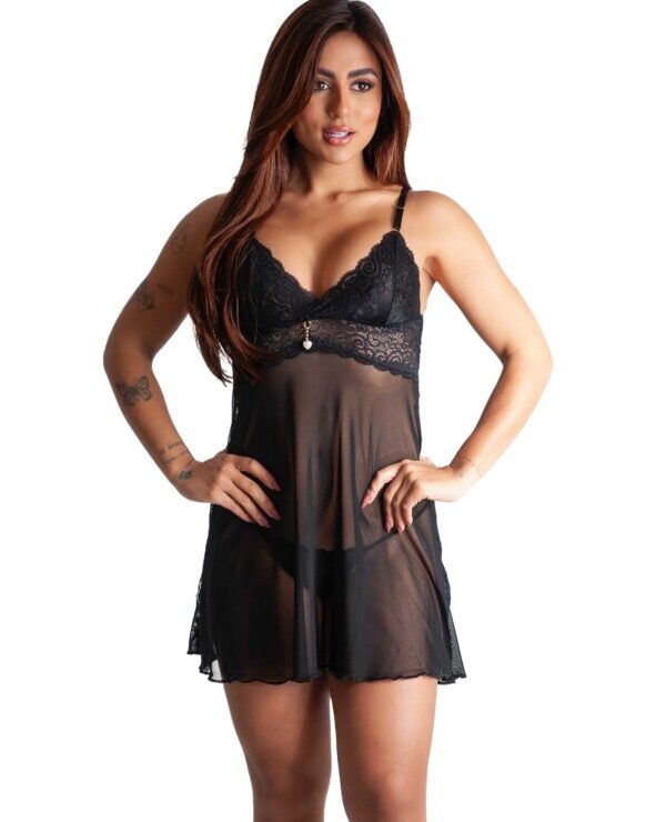 Camisola Transparente com Calcinha – Jenifer