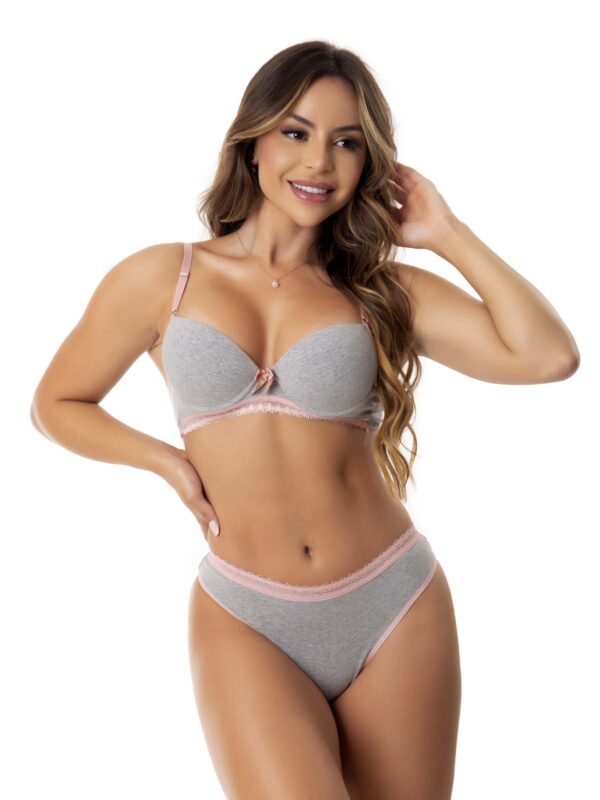 Conjunto de lingerie em algodão – Mescla