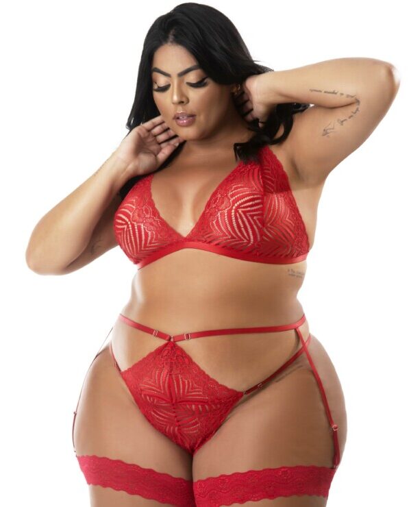 Conjunto Sexy Plus Size em Renda – Suellen