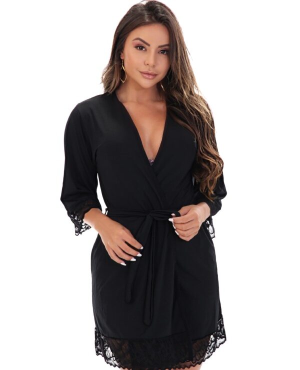 Robe feminino em microfibra – Gabrielle